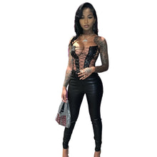 Load image into Gallery viewer, Leather Lace-Up Corset Top-Modern Baby Las Vegas