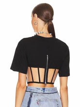 Load image into Gallery viewer, Hollow Out Fish Bone Waist Top-Modern Baby Las Vegas