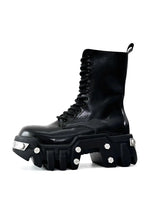 Load image into Gallery viewer, Lace-Up Punk Metal Boots-Modern Baby Las Vegas