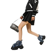 Load image into Gallery viewer, Denim Ankle Platform Boots-Modern Baby Las Vegas