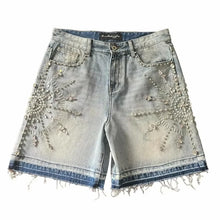 Load image into Gallery viewer, Crystal Star Denim Shorts