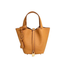 Load image into Gallery viewer, Genuine Leather Bucket Tote Bag