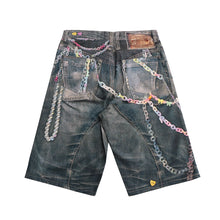 Load image into Gallery viewer, 3D Candy Chain Print Baggy Jeans Shorts