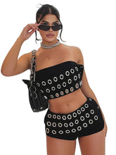 Load image into Gallery viewer, Hollow Out Metal Circle Short Set-Modern Baby Las Vegas