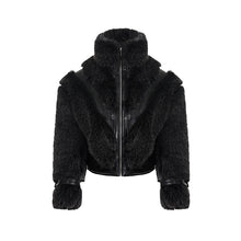 Load image into Gallery viewer, Patch Leather Fur Coat-Modern Baby Las Vegas