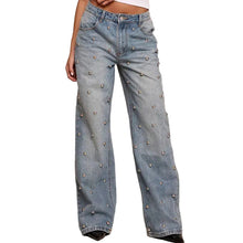 Load image into Gallery viewer, Silver Rivet Polka Jeans