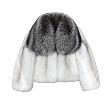 Load image into Gallery viewer, Grey And Black Fox Fur Coat