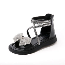 Load image into Gallery viewer, Rhinestone Bowknot Sandals-Modern Baby Las Vegas