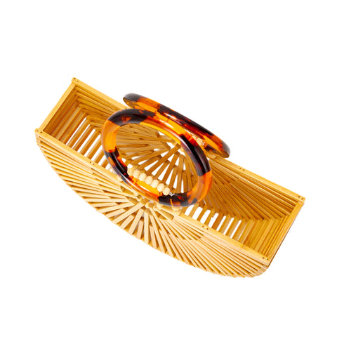 Bamboo Handbag With Circle Handle-Modern Baby Las Vegas