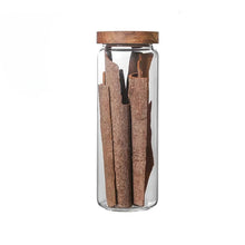 Load image into Gallery viewer, 1pc Wood Lid Glass Organizer