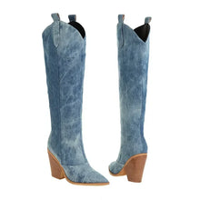 Load image into Gallery viewer, Denim Western Boots-Modern Baby Las Vegas