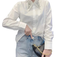 Load image into Gallery viewer, Crystal Stitch Blouse-Modern Baby Las Vegas