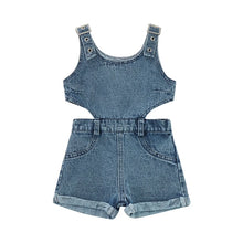Load image into Gallery viewer, Hollow Out Denim Jumpsuit