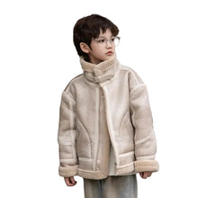 Load image into Gallery viewer, Cashmere Fur Leather Coat