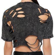 Load image into Gallery viewer, Hollow Out Stitch Crop T-Shirt-Modern Baby Las Vegas