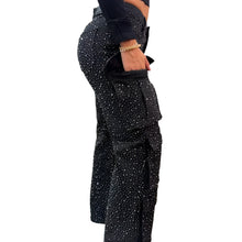 Load image into Gallery viewer, Crystal Cargo Denim Jeans-Modern Baby Las Vegas