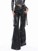 Load image into Gallery viewer, Leather Rivet Trouser Pants-Modern Baby Las Vegas