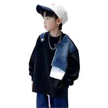 Load image into Gallery viewer, Layered Patch Denim Top-Modern Baby Las Vegas