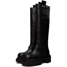 Load image into Gallery viewer, Black Leather Mid Calf Boots-Modern Baby Las Vegas