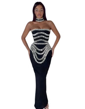 Load image into Gallery viewer, Striped Crystal Drip Dress-Modern Baby Las Vegas