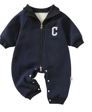 Load image into Gallery viewer, Letter C Hoodie Romper
