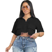 Load image into Gallery viewer, Irregular Pocket Crop Top