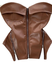 Load image into Gallery viewer, Leather Zipper Tube Top-Modern Baby Las Vegas
