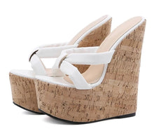 Load image into Gallery viewer, Peep-Toe Wedge Platform Sandals-Modern Baby Las Vegas