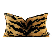 Load image into Gallery viewer, Luxe Velvet Tiger Stripe Pillow-Modern Baby Las Vegas