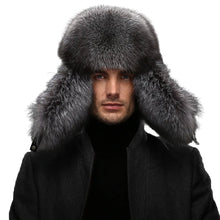 Load image into Gallery viewer, Fur Leather Bomber Hat