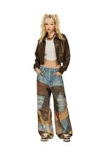 Load image into Gallery viewer, Color Block Digital Printed Denim Jeans-Modern Baby Las Vegas
