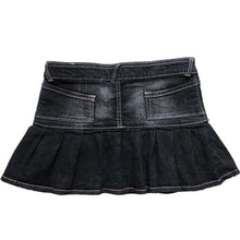 Load image into Gallery viewer, Pleated Graffiti Letter Denim Skirt | Modern Baby Las Vegas