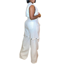 Load image into Gallery viewer, White Button Pant Set-Modern Baby Las Vegas