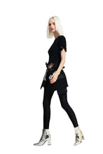 Load image into Gallery viewer, Irregular Rhinestone Belted Mini Skirt-Modern Baby Las Vegas