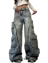 Load image into Gallery viewer, Zipper Multi-pocket Denim Jeans-Modern Baby Las Vegas