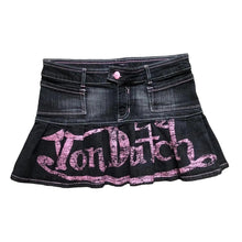Load image into Gallery viewer, Retro Pink Letter Denim Skirt