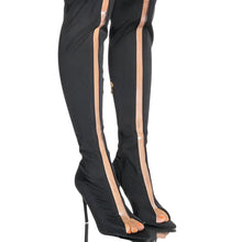 Load image into Gallery viewer, Hollow Out Clear Suede Patch Boots-Modern Baby Las Vegas