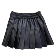 Load image into Gallery viewer, Patch Pleated Leather Skirt