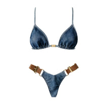 Load image into Gallery viewer, Denim Print Bikini