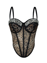 Load image into Gallery viewer, Crystal Leopard Corset