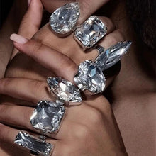 Load image into Gallery viewer, Large Crystal Ring Set