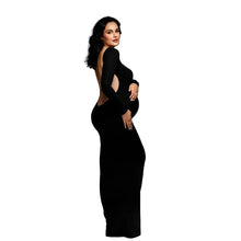 Load image into Gallery viewer, Back Out Maternity Maxi Dress
