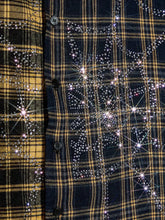 Load image into Gallery viewer, Patch Plaid Crystal Design Shirt