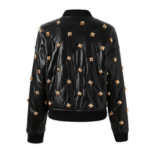 Load image into Gallery viewer, Quilted Rivet Leather Jacket-Modern Baby Las Vegas