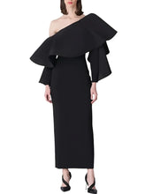 Load image into Gallery viewer, Slanted One Shoulder Ruffle Dress-Modern Baby Las Vegas