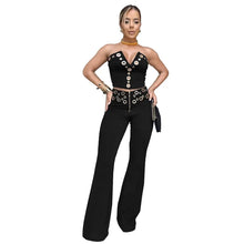 Load image into Gallery viewer, V Metal Circle Tank Pants Set