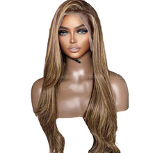 Load image into Gallery viewer, Highlighted Straight Invisible HD Lace Wig