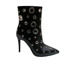 Load image into Gallery viewer, Leather Metal Hole Boots-Modern Baby Las Vegas