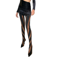 Load image into Gallery viewer, Pointed-Toe Striped Sock Boots-Modern Baby Las Vegas
