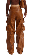 Load image into Gallery viewer, Leather Pockets Pants-Modern Baby Las Vegas